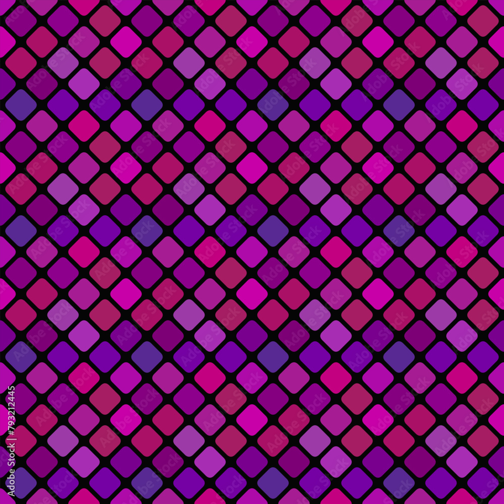 Poster square pattern background - repeating geometrical abstract dark violet vector design from diagonal s