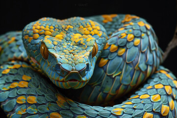 Venomous Snake Viper, close up - 793212666