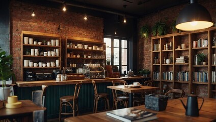interior of a cozy coffee shop