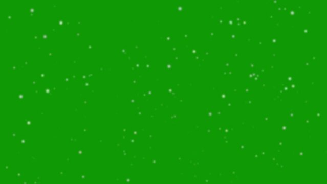 Snowfall Effects On Green Screen, Winter White Snow Slowly Falling, Snow Falling On Green Screen Background , Abstract Real Snowfall Effects For Video Projects 