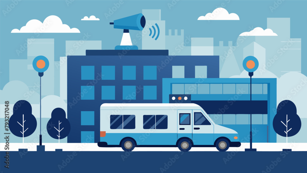 Poster a surveillance van parked outside a building secretly capturing and analyzing the neural activity of