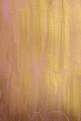 Craquelure scratch texture painting wall background. Gold, bronze, pink color.