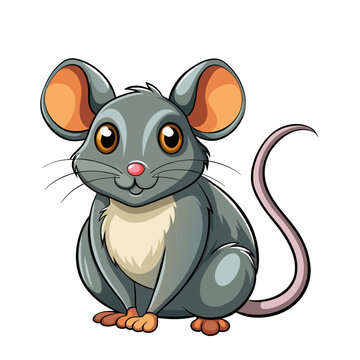 recommend clip art: cute mouse animal cartoon style on white background
