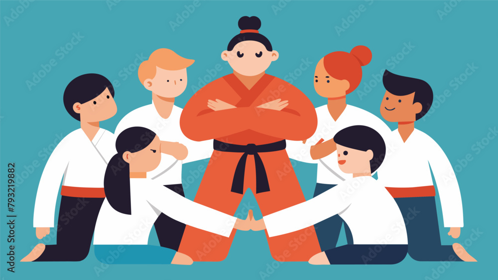 Poster the camaraderie and support found in a dojo highlights the importance of surrounding ourselves with 