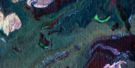 Fototapeta premium Unleashing the Charm of Liquid Art in Oil Paint 