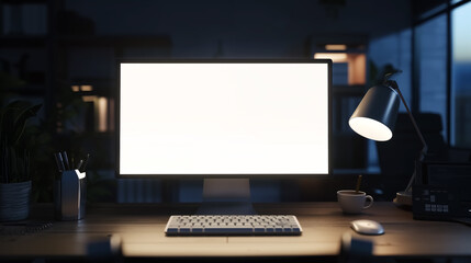 desktop mock up, computer mockup, white screen for mock-up