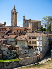 Amazing view of the village of Monforte d'Alba, one of the Most Beautiful Villages of Italy. Cuneo,...