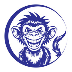 Obraz premium Chimpanzee Monkey Drawing, monkey, animals, logo, illustrator