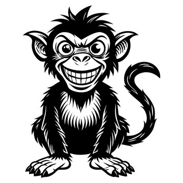 Chimpanzee Monkey Drawing, monkey, animals, logo, illustrator