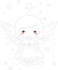 Angle coloring page for kids