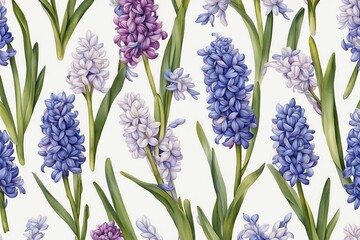blue hyacinth flowers - obrazy, fototapety, plakaty