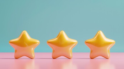 A conceptual image showcasing five gold stars, symbolizing top-rated customer experience