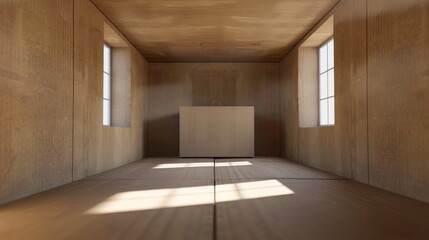 An imaginative concept visualized from inside a cardboard box, suggesting themes of moving house