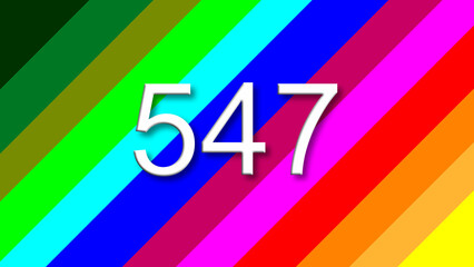 547 colorful rainbow background year number
