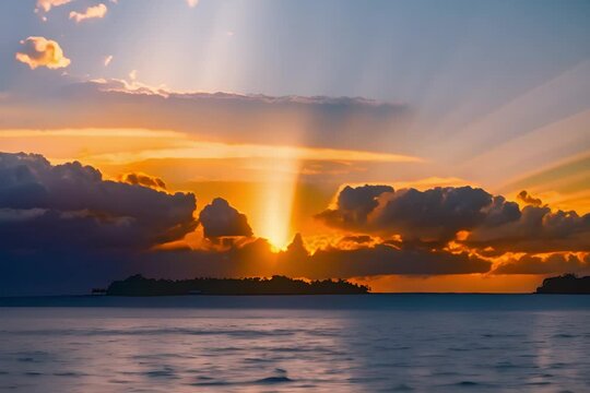 Bahamas sunset, Crepuscular rays, Magazine Photography