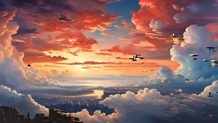 A puzzle made of clouds waiting to be solved by the wind