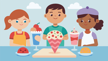 A makeyourown pizza or ice cream sundae bar giving kids the chance to showcase their culinary skills and indulge in tasty treats during their