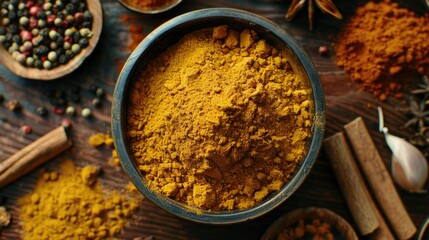 A bowl filled with a mixture of spices, perfect for culinary projects