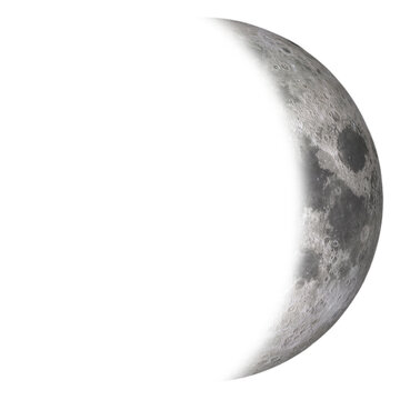 Waxing Crescent (Moon Phase), "Elements of this image furnished by NASA ", isolated png background