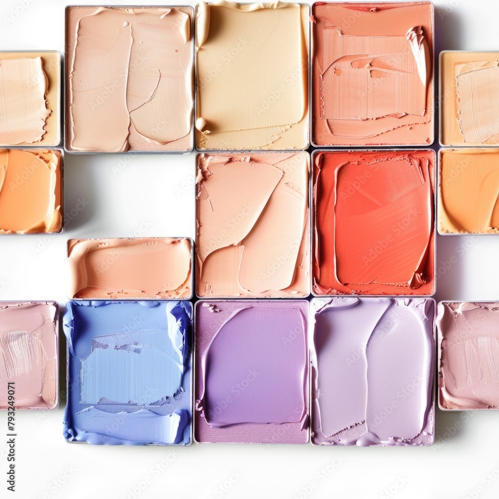 Poster Close up of a palette of different colors. Ideal for design projects