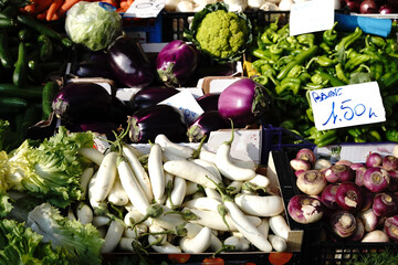 fresh vegetables on the market