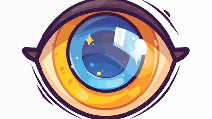 Vector eye care line icon isolated on transparent b