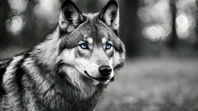 wolf in the woods