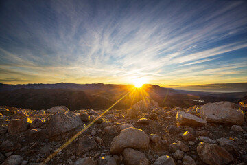 Mountains on sunrise