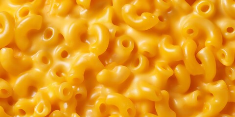 Creamy Mac and cheese close up full frame background banner