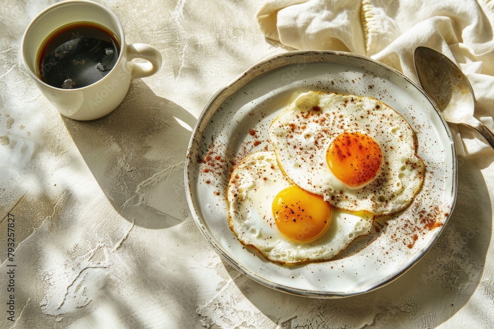 Poster a simple and delicious breakfast option. perfect for food and beverage concepts