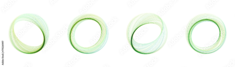 Poster oval logo gradient light effect, spiral perspective with rotation, fractal shape mystical portal, de