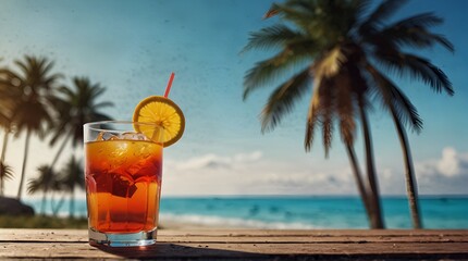 Beachside bliss with a refreshing libation