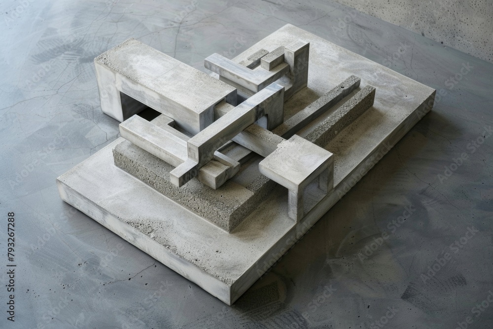 Poster a detailed miniature building model on a table, ideal for architectural and construction concepts