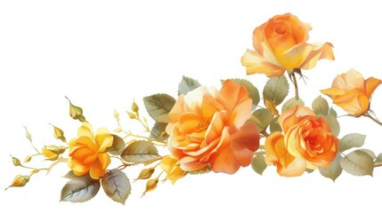 A stunning orange rose stands out against a white backdrop making it a perfect choice for adorning wedding birthday Valentine s Day and Mother s Day cards and invitations Surrounding this b