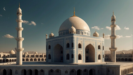 Fototapeta na wymiar beautiful mosque in Islam 