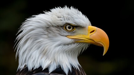 Obraz premium yellow beak against white and black backdrop