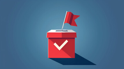 Voting tick. Checkbox. Choice and guarantee concept, application voting, future technologies