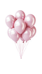 Pink Balloons isolated on transparent background
