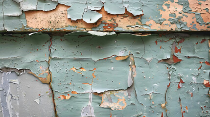 peeling paint on an old wall