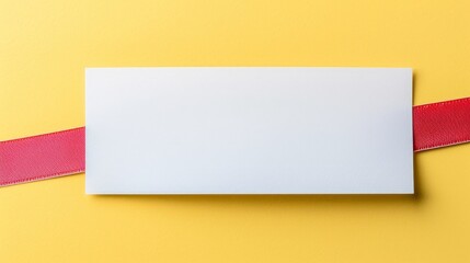 legal blank white envelope on a yellow background, mockup