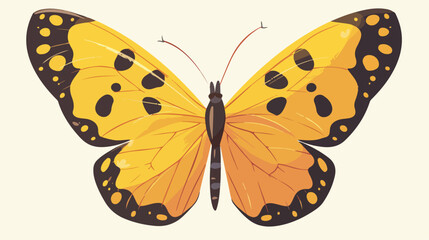 Vector icon butterfly 2d flat cartoon vactor illust