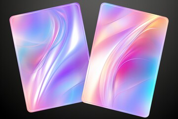 Abstract Holographic Cover Designs: Aura Effect Gift Cards Collection