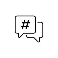 hash tag speech bubble icon