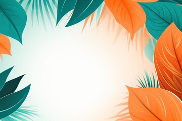 Fototapeta na wymiar Orange Teal Landing Page Decor: Warm Cool Contrast Backgrounds