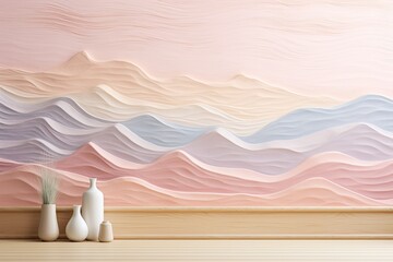 Pastel Dreamscape Textures: Serene Sand Dunes Wallpaper