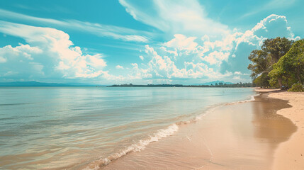 Tropical paradise - holiday destination, pacific or caribbean  island, beautiful beach, palm trees...