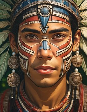 Retrato de ind&iacute;genas prehisp&aacute;nicos 1