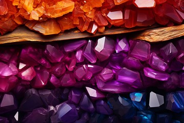 Lustrous Gemstone Colors: Bold Wide Banner Vibrant Backgrounds