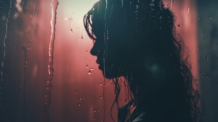 a woman standing in the rain