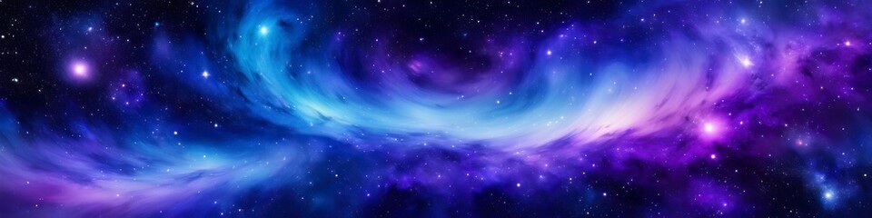 Obraz premium Abstract surrealistic illustration bright galactic background, space nebulae and stars.